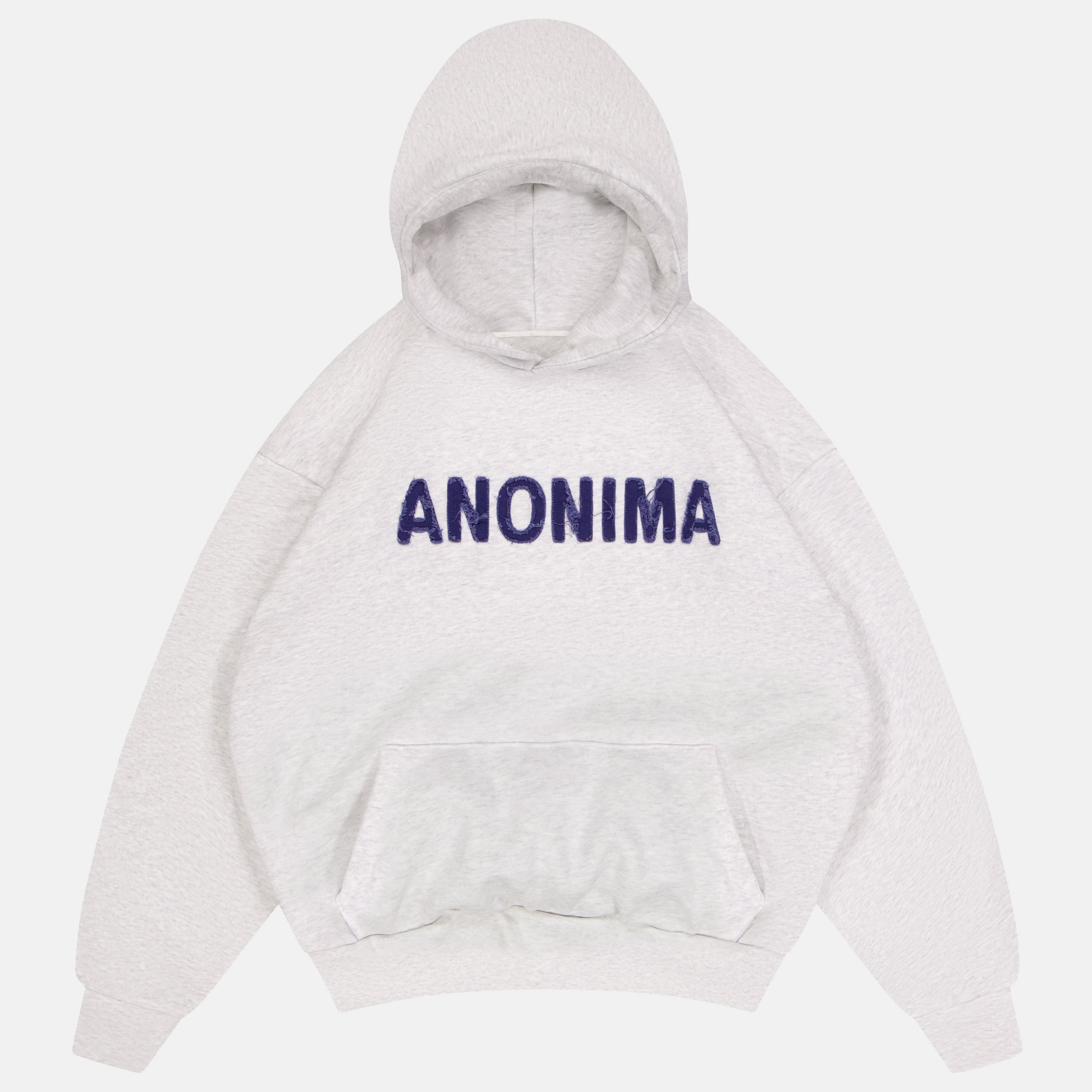 Heather Grey Anonima Hoodie in Flat Lay