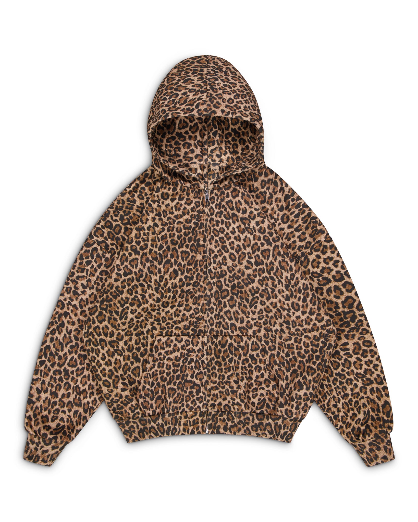 Leopard Print zip-up hoodie
