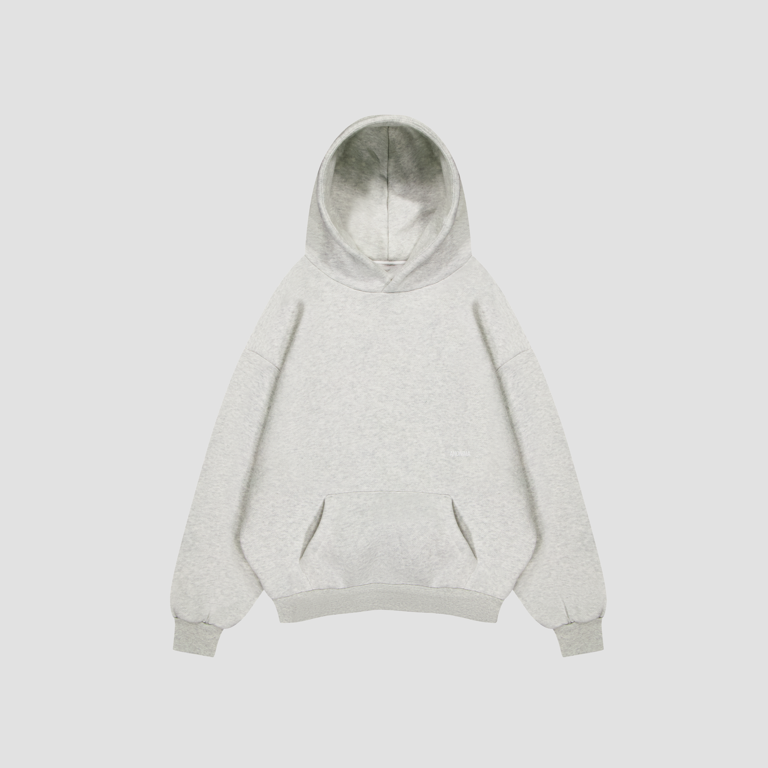 Heather Gray hoodie on a light gray background