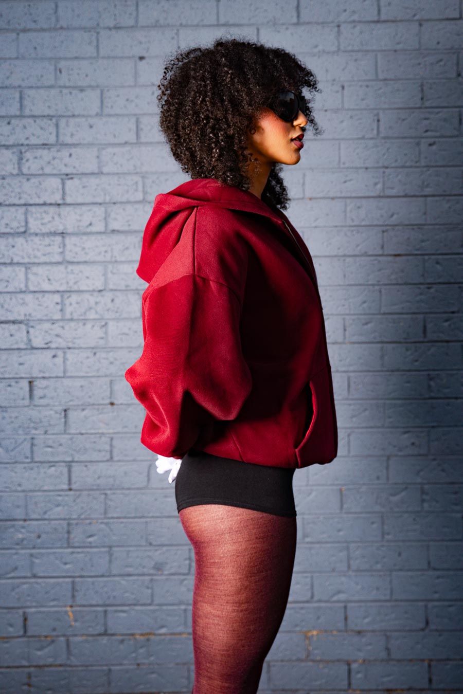 Anonima Zip-Up Hoodie - Velvet Wine